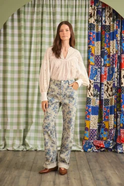 Lakelynn Pant in Cornflower Toile