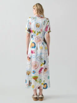 Lampi Button Down Dress in Lunch