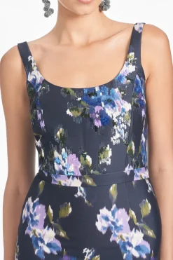 Lana Gown in Midnight Corsage