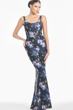 Lana Gown in Midnight Corsage