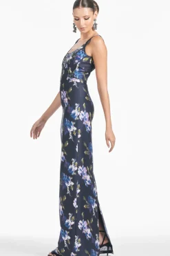 Lana Gown in Midnight Corsage