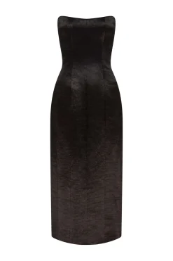 Lana Hammered Satin Midi Dress