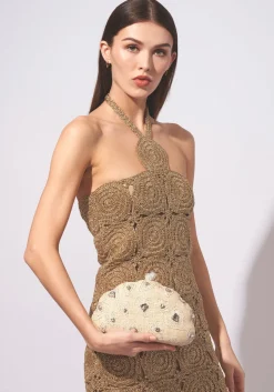 Lanai Raffia with Embroidered Hearts