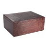 Large Box in Crocodile Embossed Leather