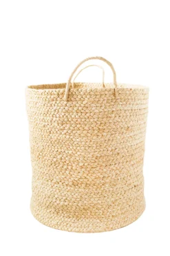Large Braided Raffia Basket