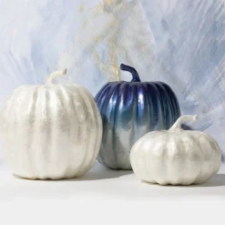 Large Capiz Pumpkin in Pearl