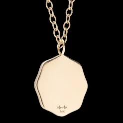 Large Enamel Porte Bonheur Necklace with Diamond Halo