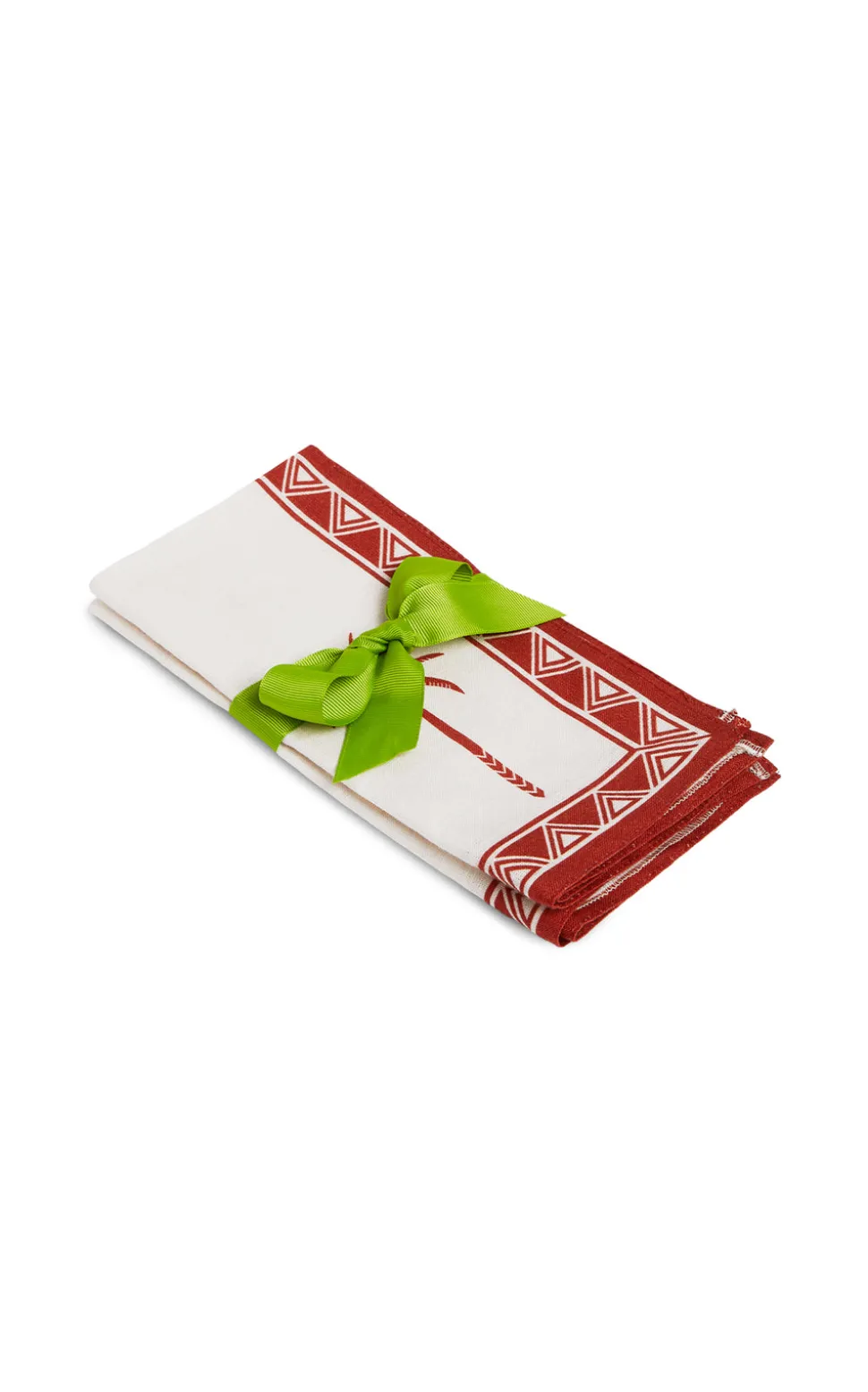 Large Napkins in Date Palms Napkin Mattone, Set of 2