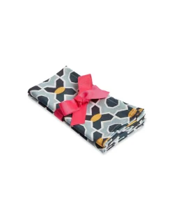 Large Napkins in Plaza Small Light Blue, Set of 2