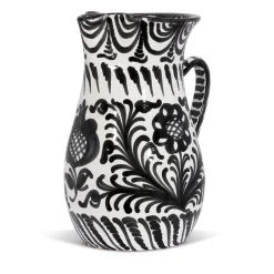 Large Pitcher With Hand Painted Designs