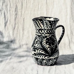 Large Pitcher With Hand Painted Designs