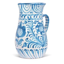 Large Pitcher With Hand Painted Designs