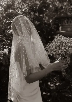 Large Polka Dot Midi Veil