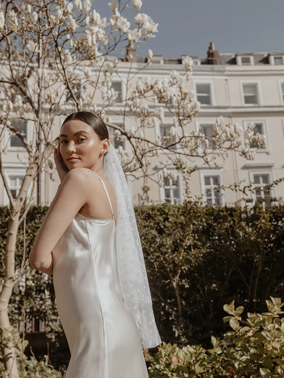 Large Polka Dot Midi Veil