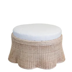 Large Scallop Ottoman with Cushion