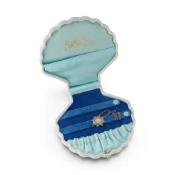 Large Shell Jewelry Storage Box in White/Blue
