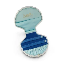 Large Shell Jewelry Storage Box in White/Blue
