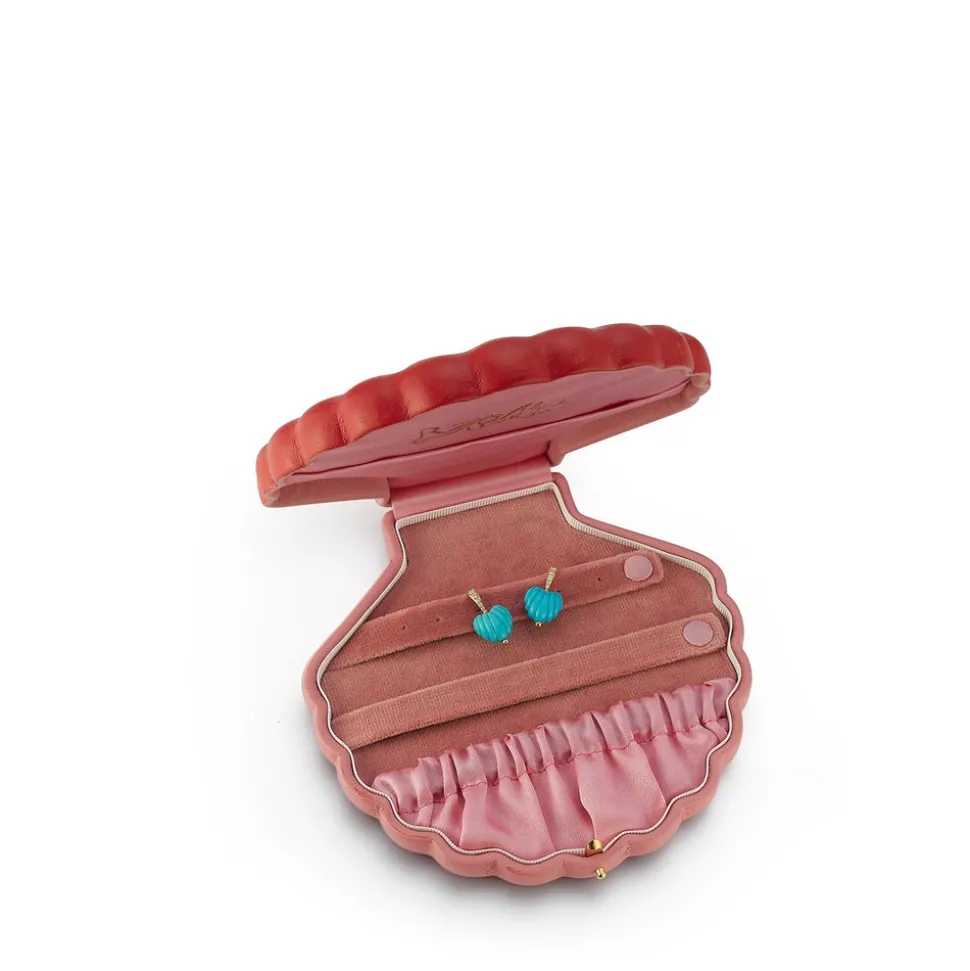 Large Shell Jewelry Storage Box in Pink