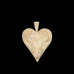 Large Southwestern Heart Charm