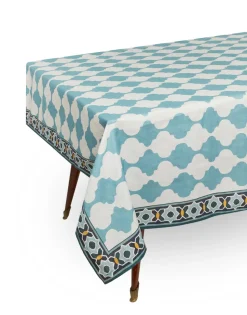 Large Tablecloth in Plaza Large Sky Blue