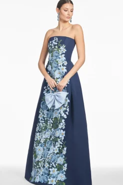 Larisa Gown in Navy Cascade