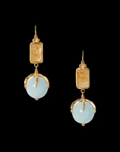 Lark Drop Earrings Citrine Mix