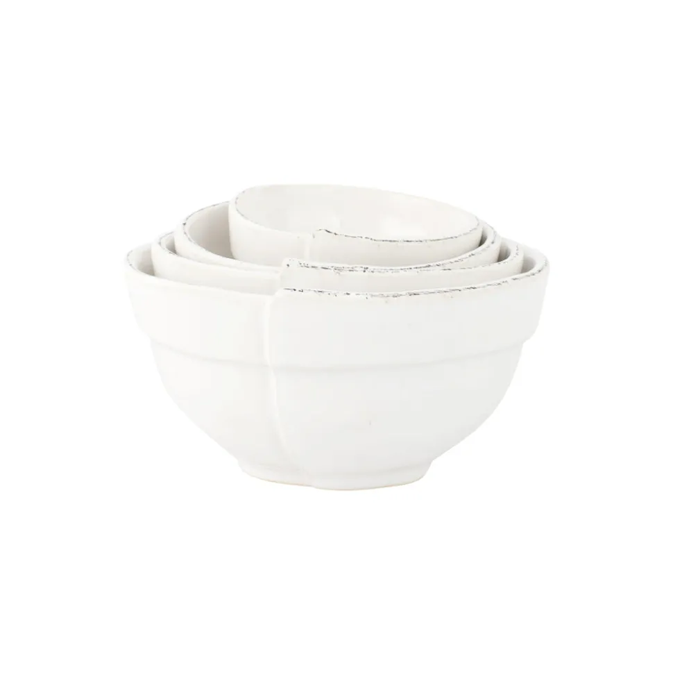 Lastra White Assorted Prepping Bowls, Set of 4