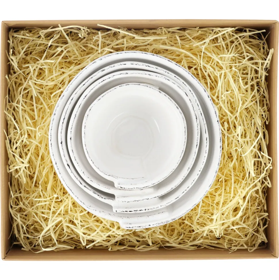 Lastra White Assorted Prepping Bowls, Set of 4