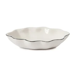 Le Marais Soap Dish in White with Black Trim