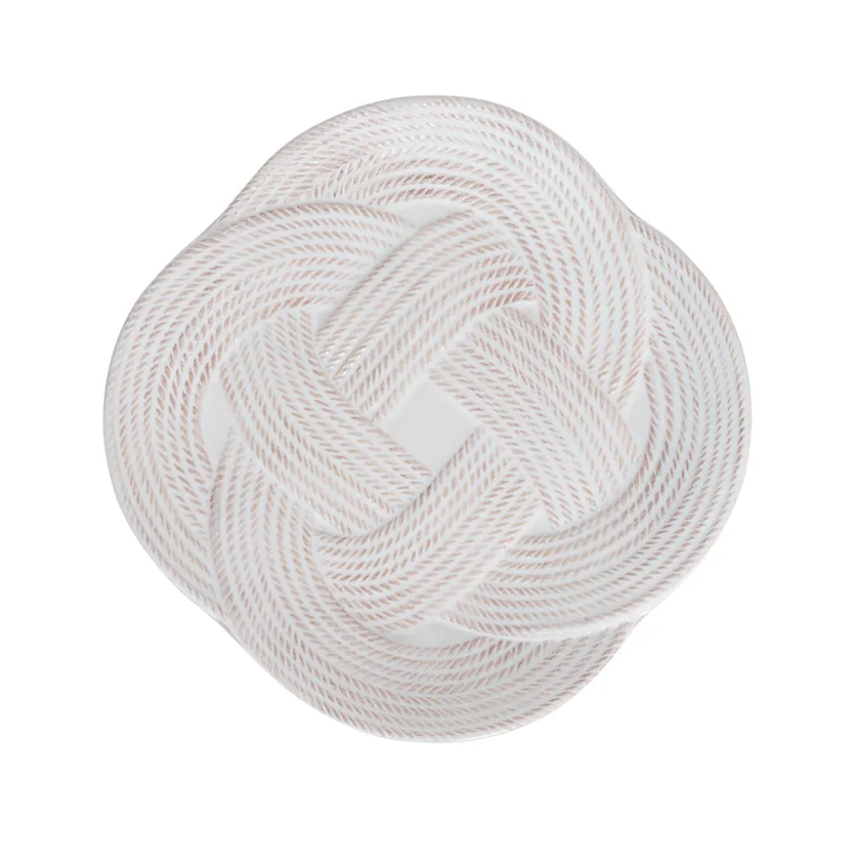 Le Panier Mystic Knot Dessert/Salad Plate in Whitewash