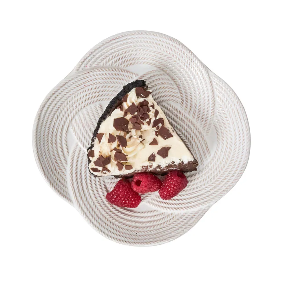 Le Panier Mystic Knot Dessert/Salad Plate in Whitewash