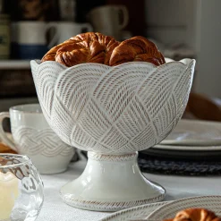 Le Panier Mystic Knot Footed Bowl in Whitewash