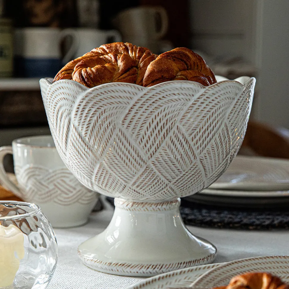 Le Panier Mystic Knot Footed Bowl in Whitewash