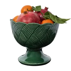 Le Panier Mystic Knot Footed Bowl in Basil