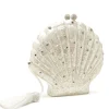 Le Sirenuse White Shell Clutch