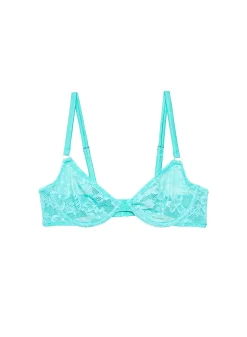 Le Stretch Lace Demi Bra in Bright Jade