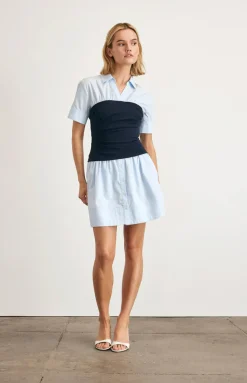 Leanne Dress in Oxford Blue & Maritime Blue