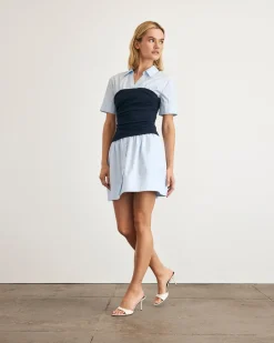 Leanne Dress in Oxford Blue & Maritime Blue