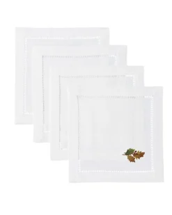 Leaves & Acorns Cocktail Napkins, Set of 4