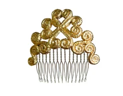 Leaves and Spiral Arabesque Comb