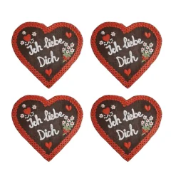 Lebkuchenherzen Cocktail Napkins, Set of 4