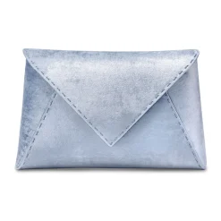 Lee Pouchet Large in Icy Blue Crushed Velvet