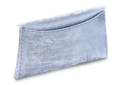 Lee Pouchet Large in Icy Blue Crushed Velvet