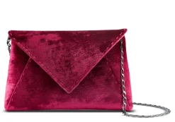 Lee Pouchet Small in Deep Garnet Crushed Velvet
