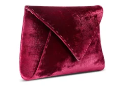 Lee Pouchet Small in Deep Garnet Crushed Velvet