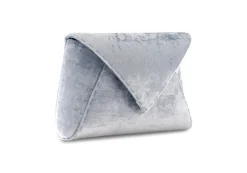 Lee Pouchet Small in Icy Blue Crushed Velvet
