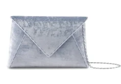 Lee Pouchet Small in Icy Blue Crushed Velvet