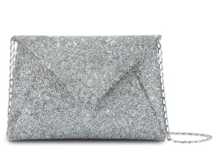 Lee Pouchet Small in Mirrored Silver Rock Swarovski Crystal