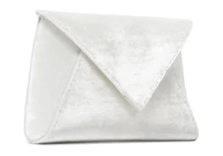 Lee Pouchet Small in Pegasus White Crushed Velvet