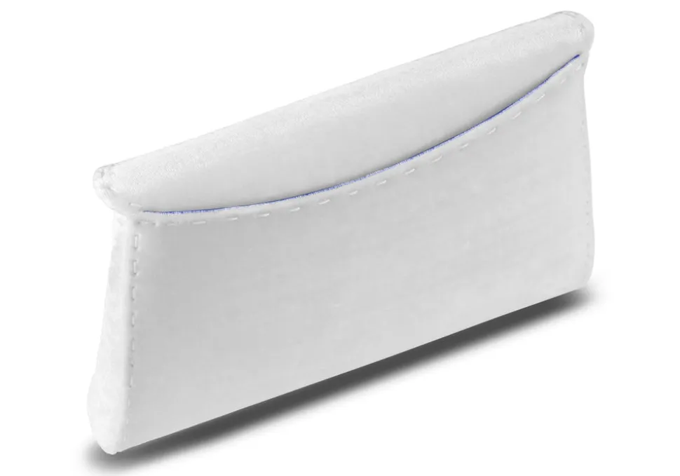 Lee Pouchet Small in Pegasus White Crushed Velvet